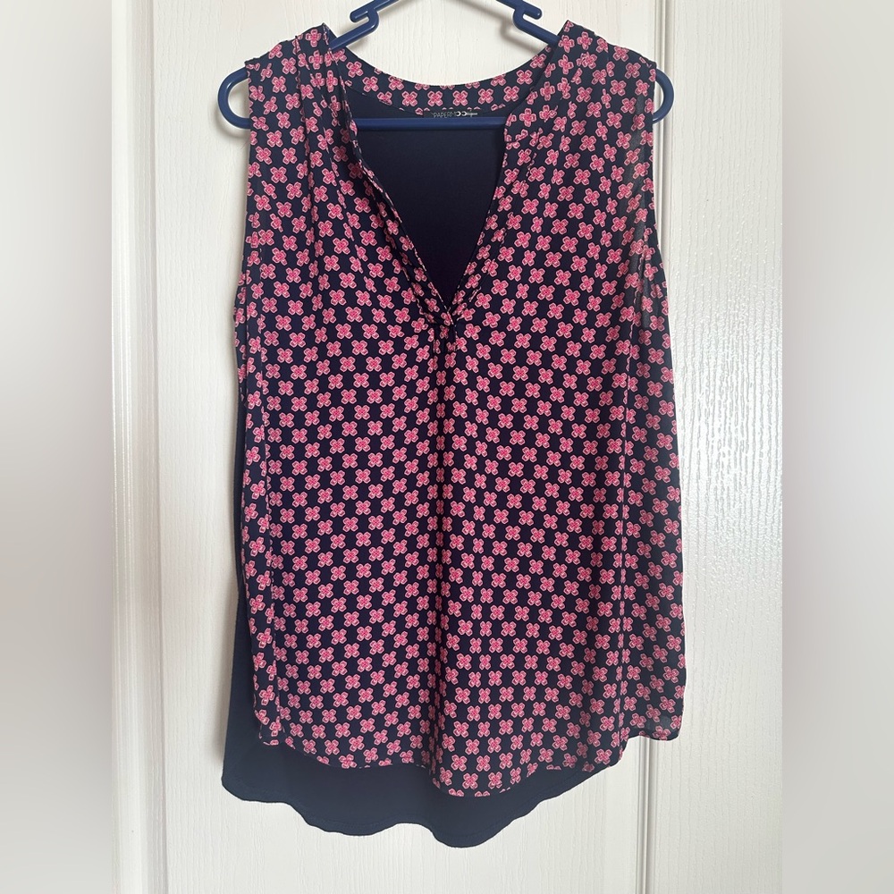 Papermoon Pink and Black Patterned Blouse